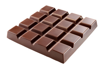 Chocolate bar isolated on white background. Dark chocolate. With clipping path.
