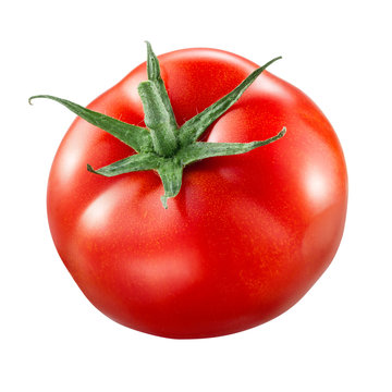 Tomato isolated. Tomato on white. With clipping path.
