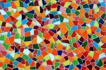 Multi colored mosaic tile background