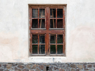 Vintage wooden window.
