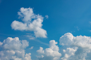 blue sky with cloud closeup
