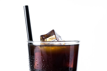 Iced coffee isolated on white background

