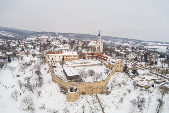 Beautiful church with fortress of Pecsvarad, Hungary