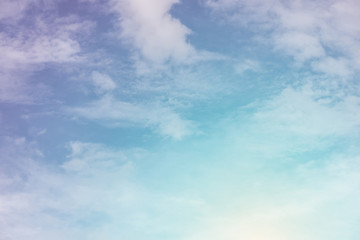 sun and cloud background with a pastel color


