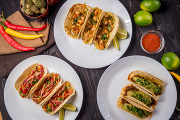Mexican tacos with chicken
