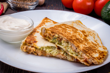 Mexican Quesadilla with chicken
