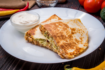 Mexican Quesadilla with chicken