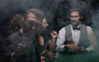 background image. game of poker.