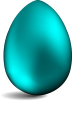 real nature realistic blue eggs on white background. Easter collection. Vector illustration Easter eggs alumnium blue