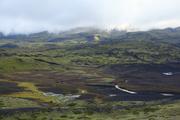 Naklejka premium View of the Icelandic volcano land