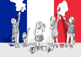 Tapeten Franse vlag schilderen © emieldelange