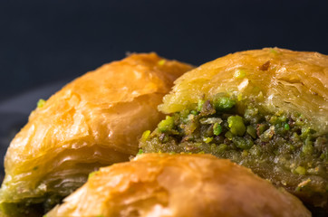 Close up of traditional Turkish Baklava 