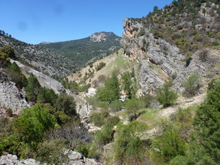 Fototapeta na wymiar Ruta rio Borosa en Cazorla, Jaen (Andalucia, España),