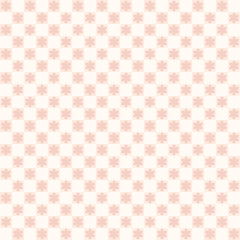 Checkered pattern with flowers. Seamless vector background