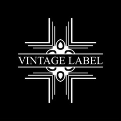 Vintage ornamental retro label. Template for design. Vector illustration