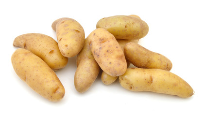 Heap of potato isolated on the white background