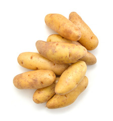 Heap of potato isolated on the white background