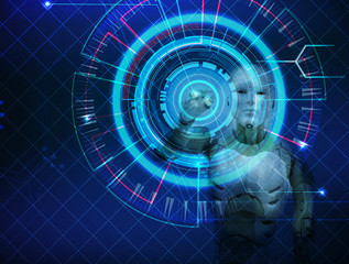 machine learning with finger print scan concept