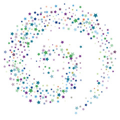 Glitter Vector Falling Stars Pattern. Carnival Festival Confetti Celebration Border. Christmas, New Year, Birthday, Music Firework. Modern Gift Voucher Glitter Vector Falling Stars Pattern.