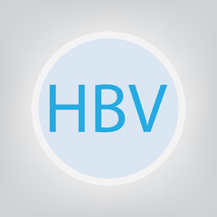 HBV (Hepatitis B Virus) acronym- vector illustration