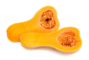 Butternut squash isolated on white background