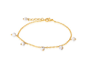Best gold braslate with white stones