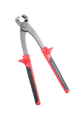 Big modern cutting pliers isolated on a white background