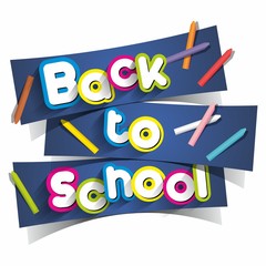 Creative concept with back to school theme vector illustration