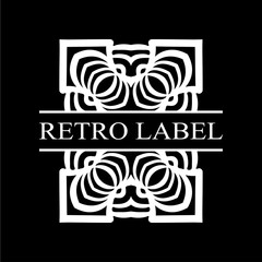 Vintage ornamental retro label. Template for design. Vector illustration