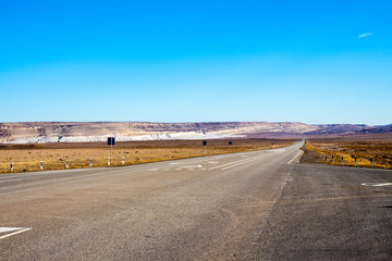 road in the steppe