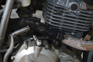 Motor de motocicleta de cerca