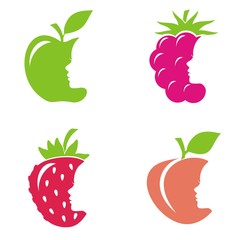 фрукты и лицо