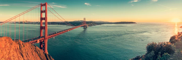 Deurstickers Golden Gate Bridge Golden Gate-brug, San Francisco, Californië