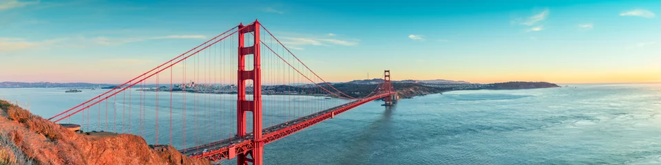 Peel and stick wall murals San Francisco Golden Gate bridge, San Francisco California. High resolution panorama