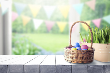 table background and easter time 