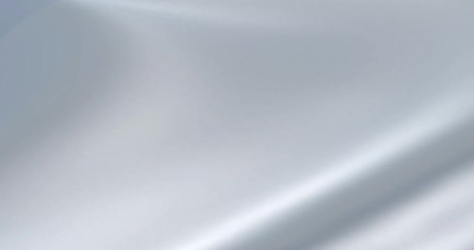 animated white shiny silk fabric in wind, waves, can be used as background