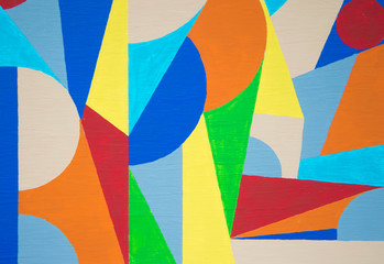 Abstract geometric in bold colors