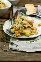Pasta and Potatoes with Cabbage .Pizzoccheri.