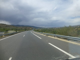 Fototapeta premium Gergal camino a Guadix en Granada, Andalucia, España