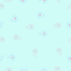 Paisley  oriental  seamless pattern, stripes . Hand drawn.