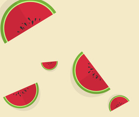 illustration Vector natural background watermelon fruit EPS10