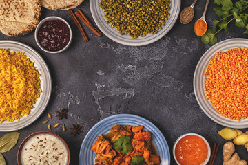 Traditional Indian curry with vegetables.