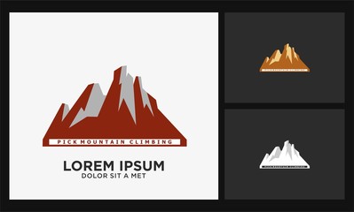 pick mountain icon climbing logo