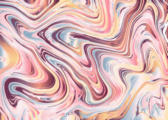 Marble texture background. Liquid marble texture abstract design. Natural watercolor marbling pattern. Vector illustration