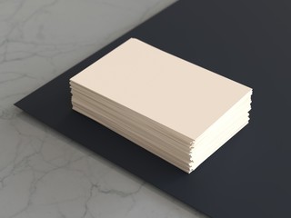 business card mockup, 3d illustration