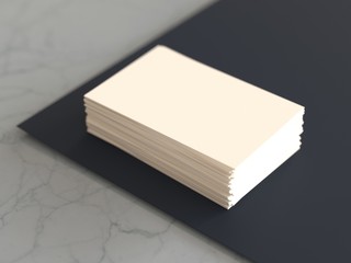 business card mockup, 3d illustration