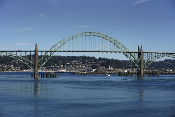 Yaquina Bay bridge for route 101 in Newport, Oregon
