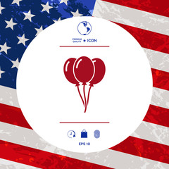 Balloons symbol icon