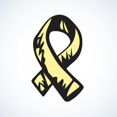 Aid ribbon logo. Vector drawing