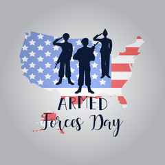 Vector illustration of Day of armed forces in the USA. Background. graphic design for decoration posters, cards, gift cards.